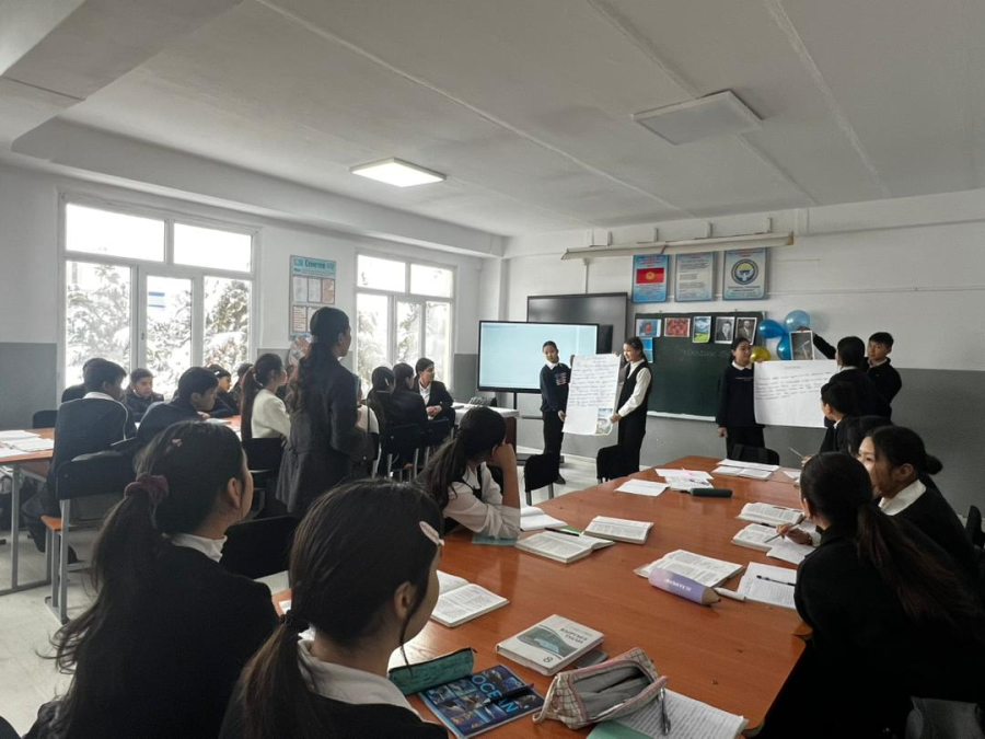 Практиканттардын ачык сабагына катышуу